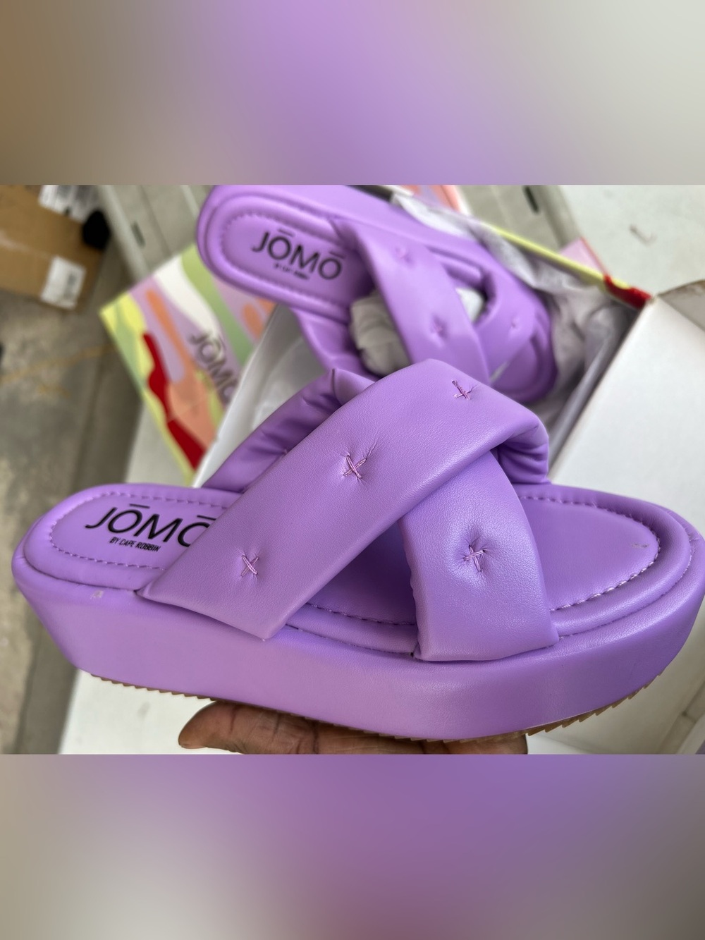 JOMO Lavender Padded Slide Sandals